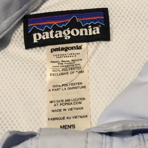 Patagonia Shirt Men's XXL Sol Patrol II Blue Button Up Vent Fly Fishing Outdoor - Picture 2 of 7